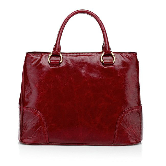 2014 Prada bright Leather Tote Bag for sale BN2533 dark red